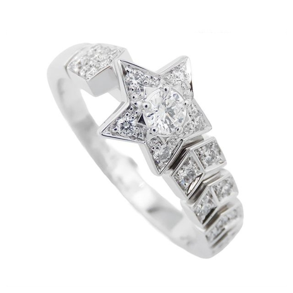 Chanel Comet Collection Ring White Gold 18K Diamond 56